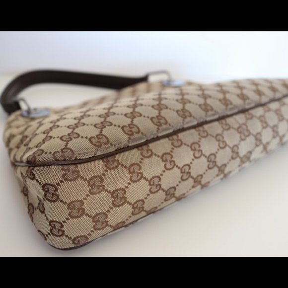 Gucci GG Monogram Canvas Shoulder Bag- Brown - Picture 5 of 10